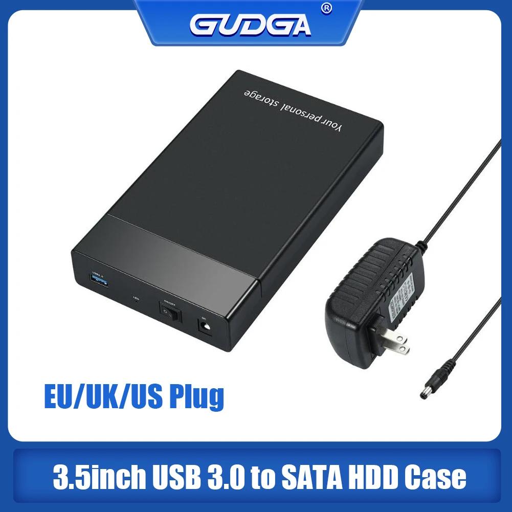 HDD ̽ USB 3.0 to SATA3  ϵ ̺ Ŭ, ϵ ũ ڽ , ִ 10TB 2.5 3.5 HD SSD ̽, EU  , 3.5 ġ